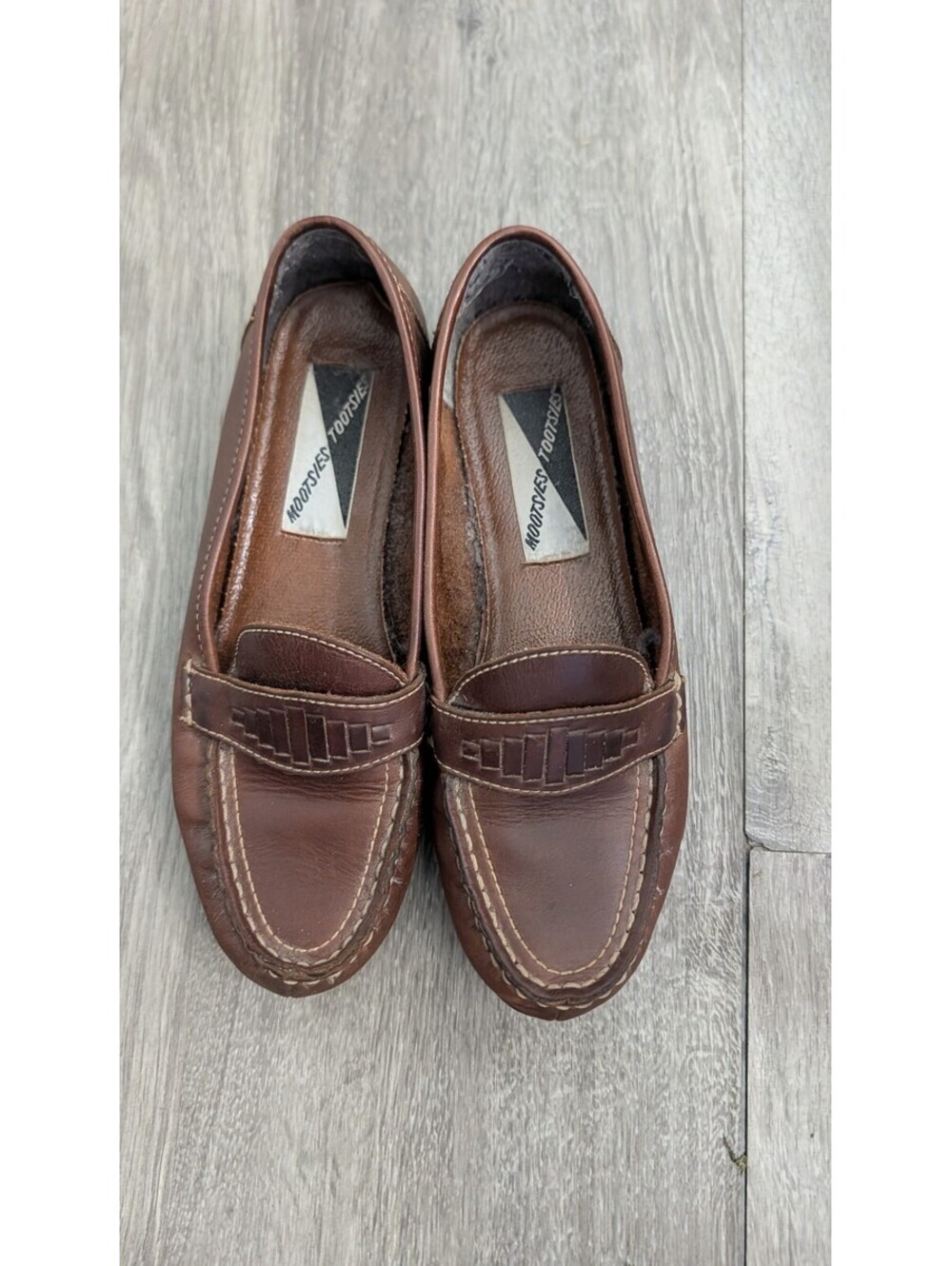 Mootsies Tootsies Brown Leather Loafers Size 7